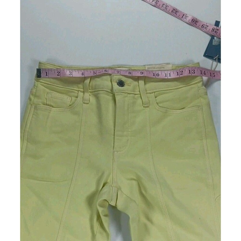 NWT Universal Thread High Rise Skinny Jeans Yellow Denim Slimming Pants 00 25R - Picture 7 of 10